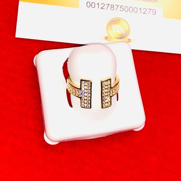 10k solid real gold custom made luxury designer ring, FREE APPRAISAL gift ring - Picture 4 of 7